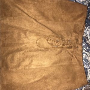 Suede skirt